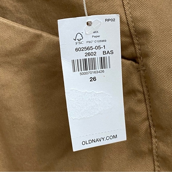 NWT OLD NAVY / Bootcut Khaki Crumb on Down Pants Size 26 - Picture 6 of 10